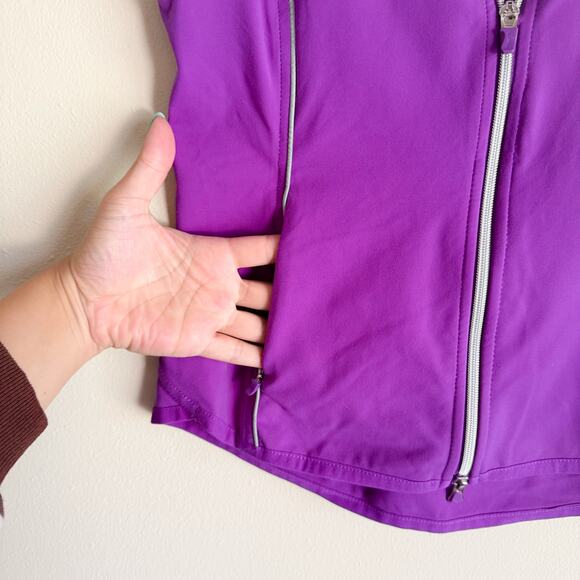Lauren Ralph Lauren Bright Purple Semi Structured Golf Full Zip Vest - Medium - Picture 2 of 7